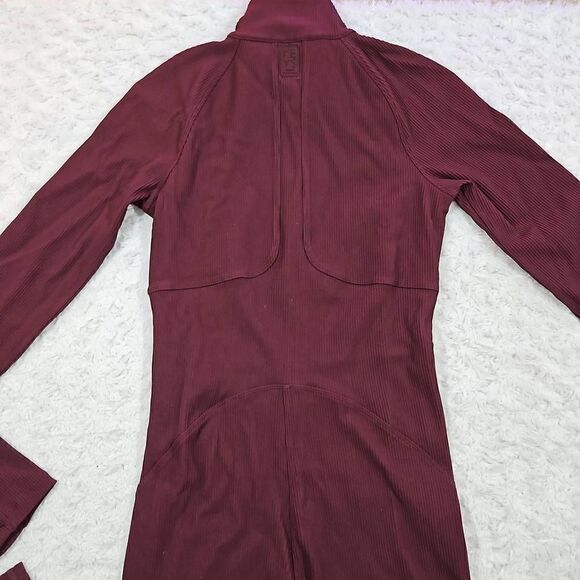 Athleta x Alicia Keys Small Goddess Bodysuit Red Spiced Jumpsuit Womens 450639 - Picture 10 of 11